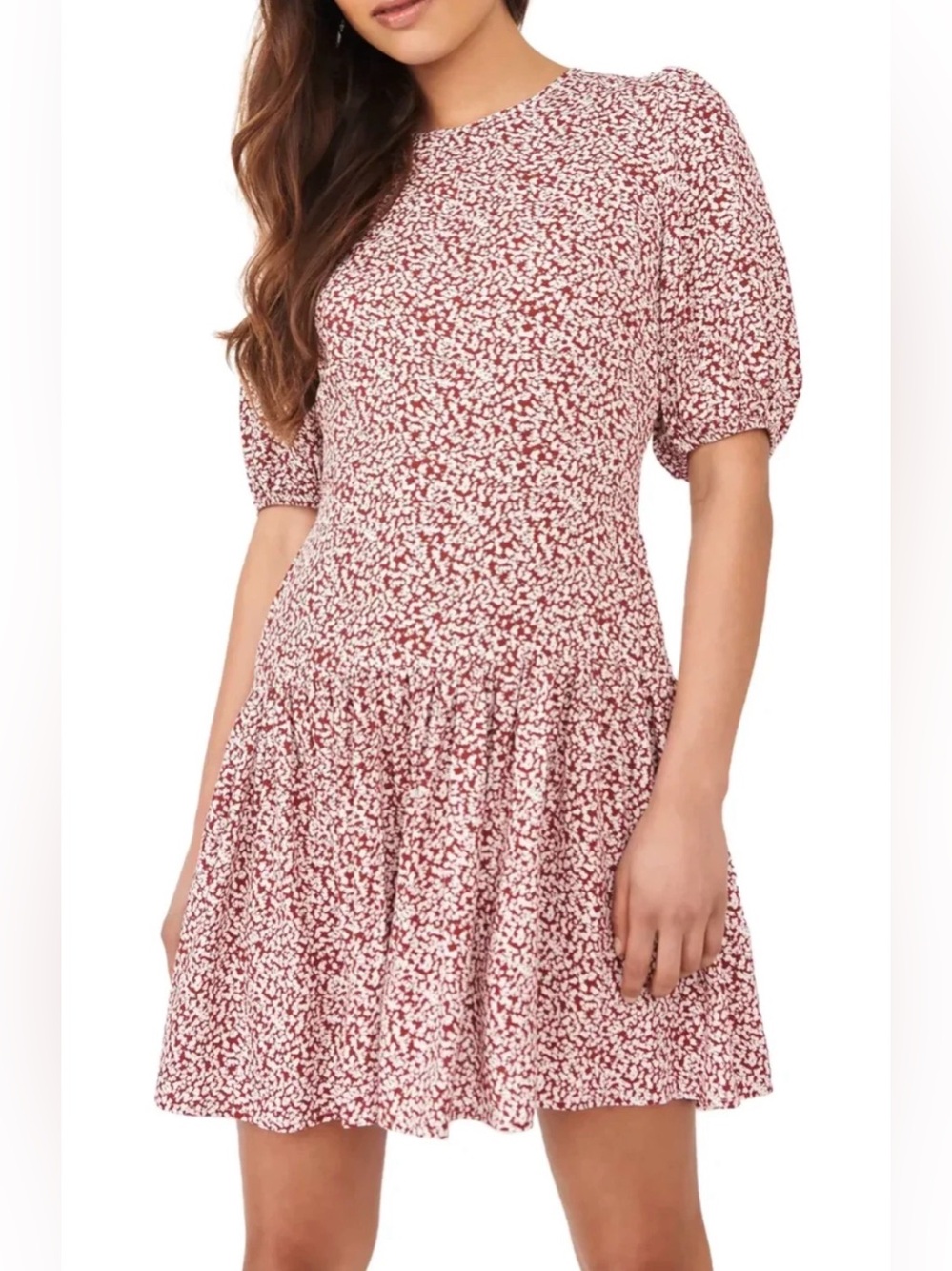 Free People Dancing In The Dark Mini Dress Pink Ditsy Floral Bohemian Dress S - Picture 14 of 15